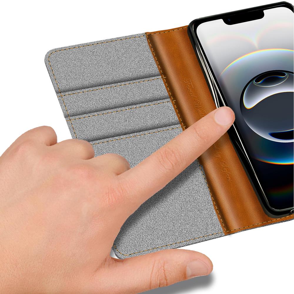 Textil Wallet für Apple iPhone 17e in Grau