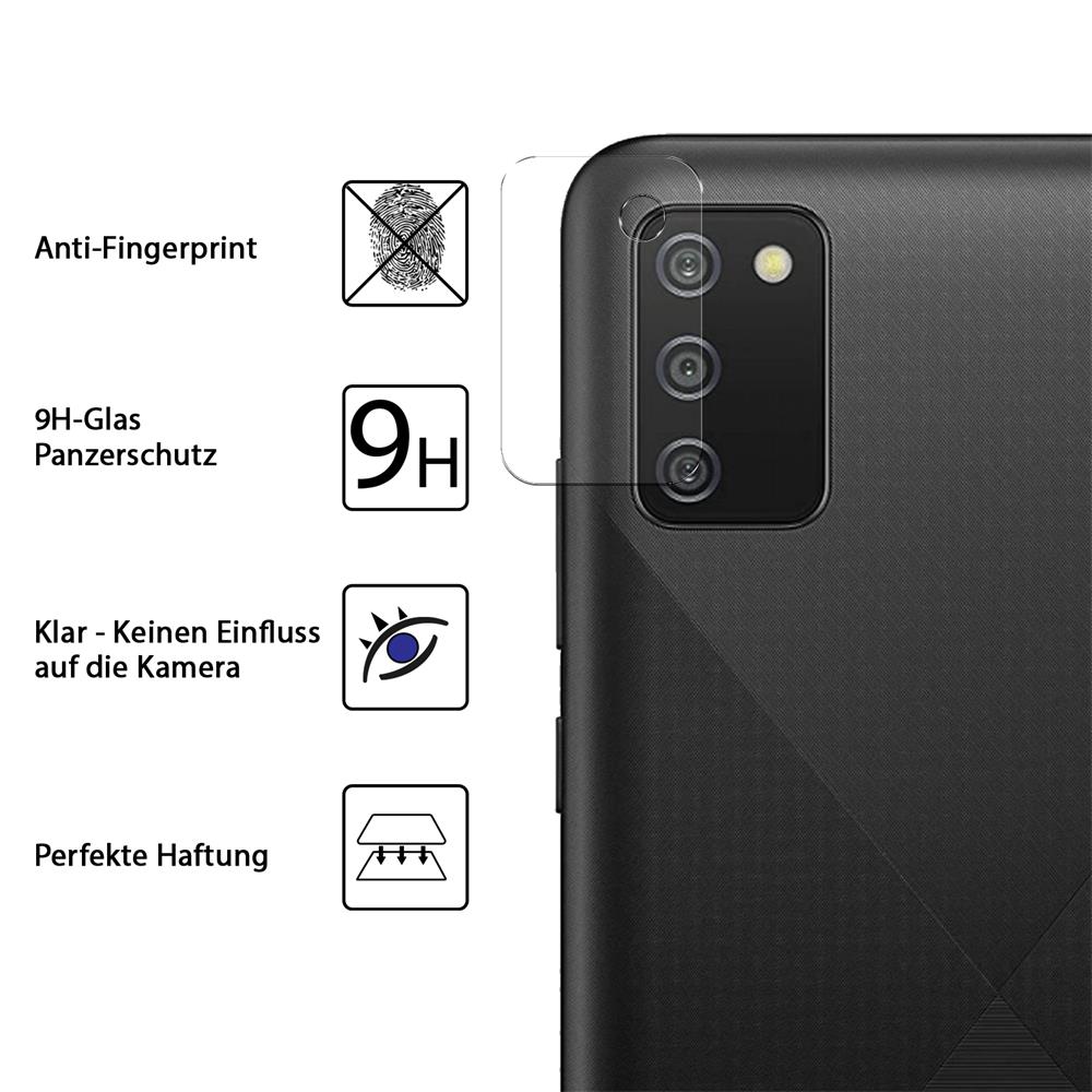4in1 Glas Set für Samsung Galaxy A02s