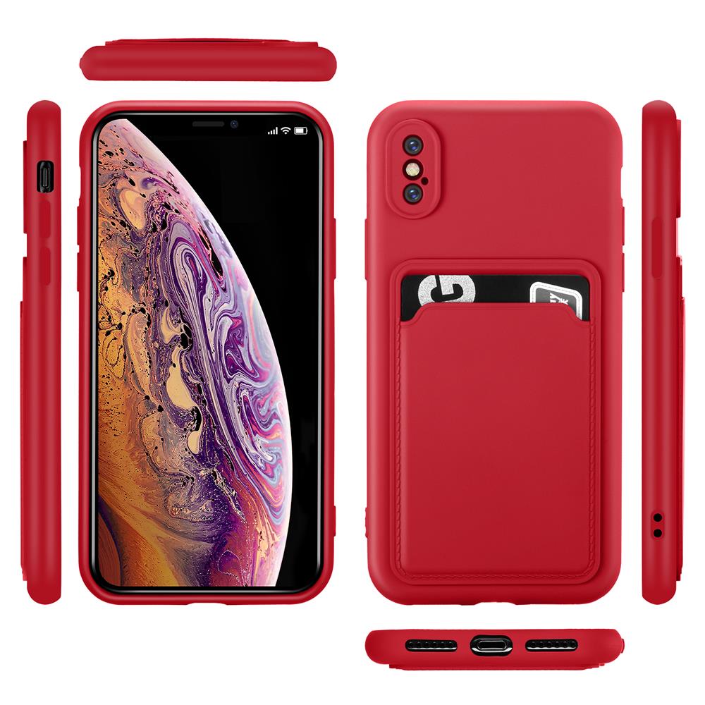 Card Case für Apple iPhone X / XS in Rot