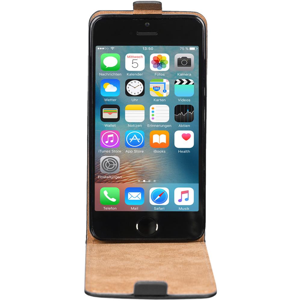 Basic Flip für Apple iPhone 5 / 5S / SE in Schwarz
