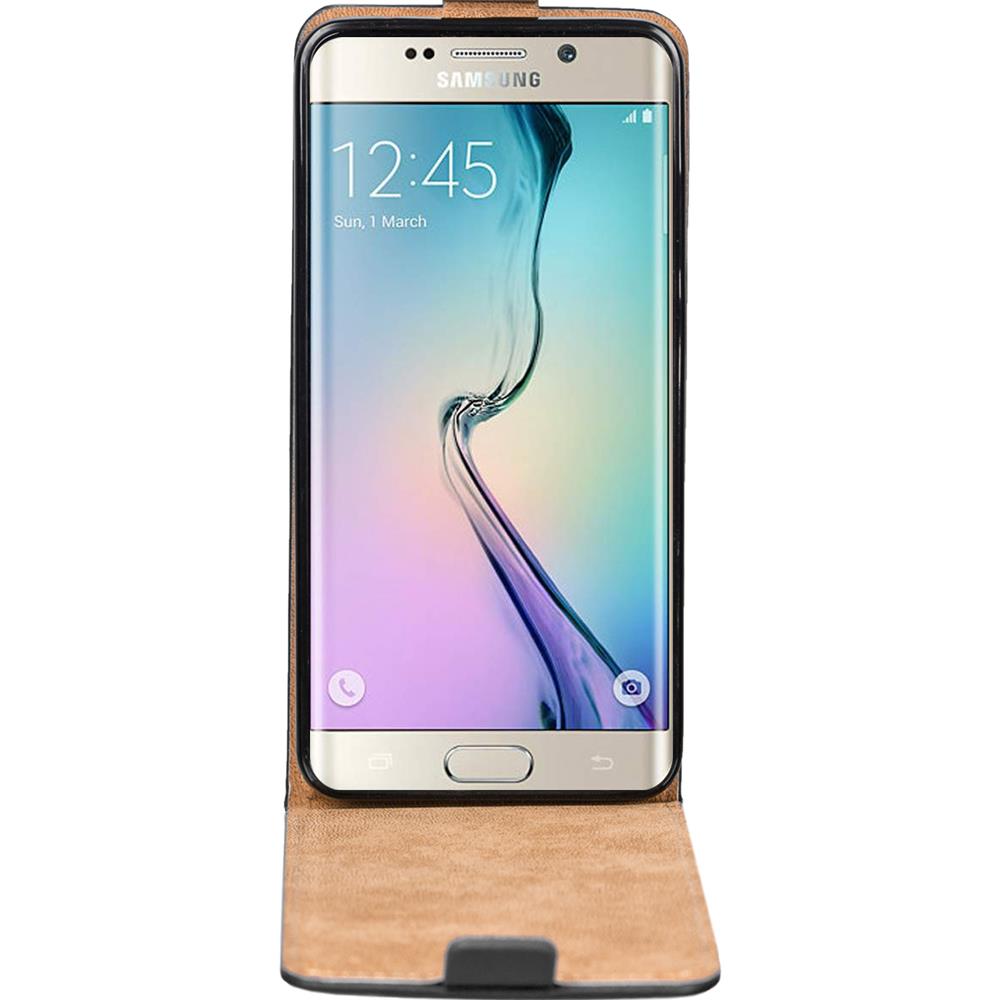 Basic Flip für Samsung Galaxy S6 Edge in Schwarz