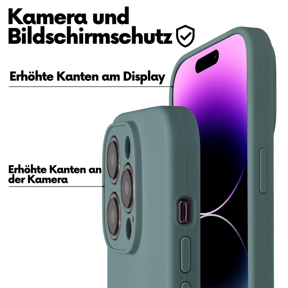 Connect Case Colour inkl. Kette für Apple iPhone 15 Pro Max in Dunkelgrün