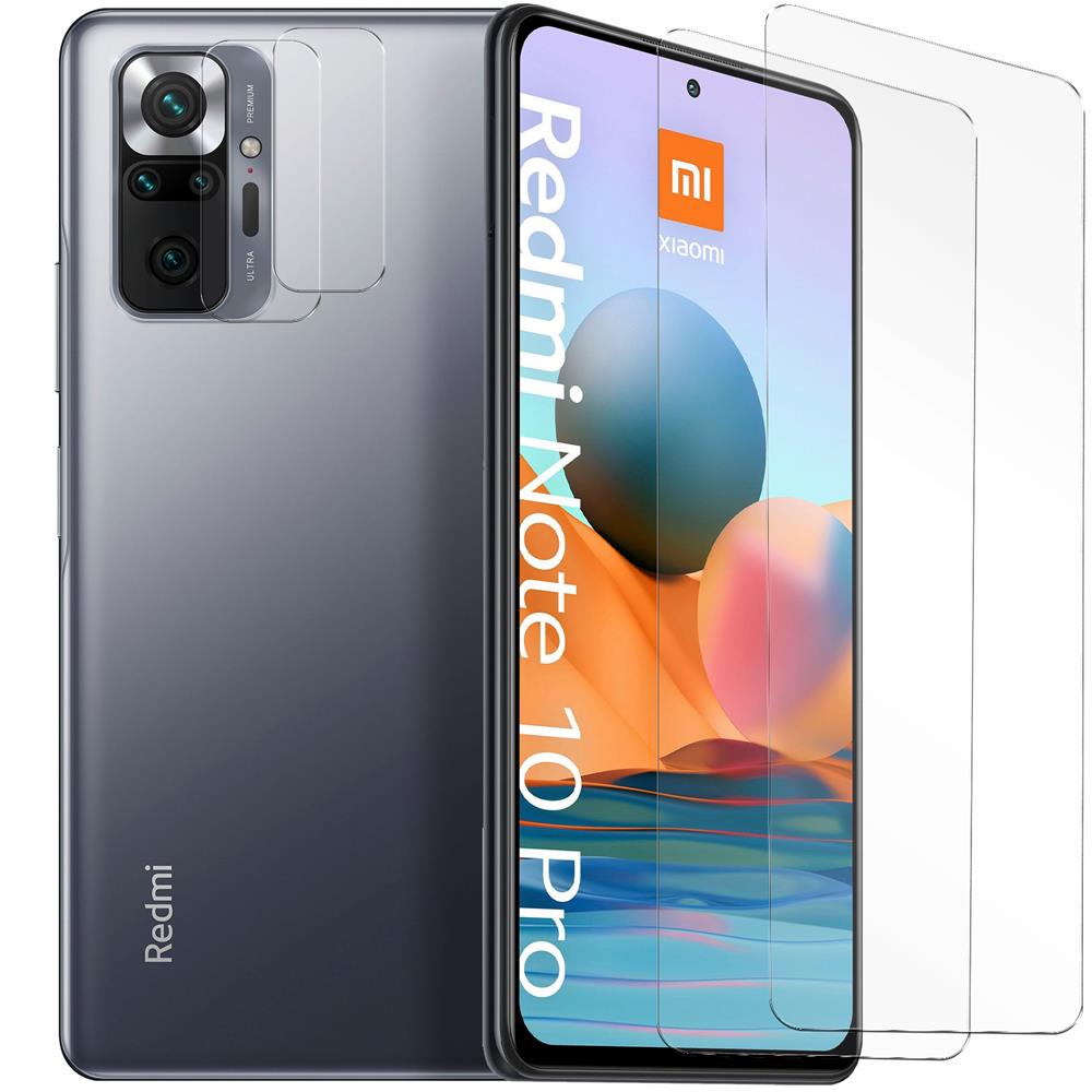 4in1 Glas Set für Xiaomi Redmi Note 10 Pro