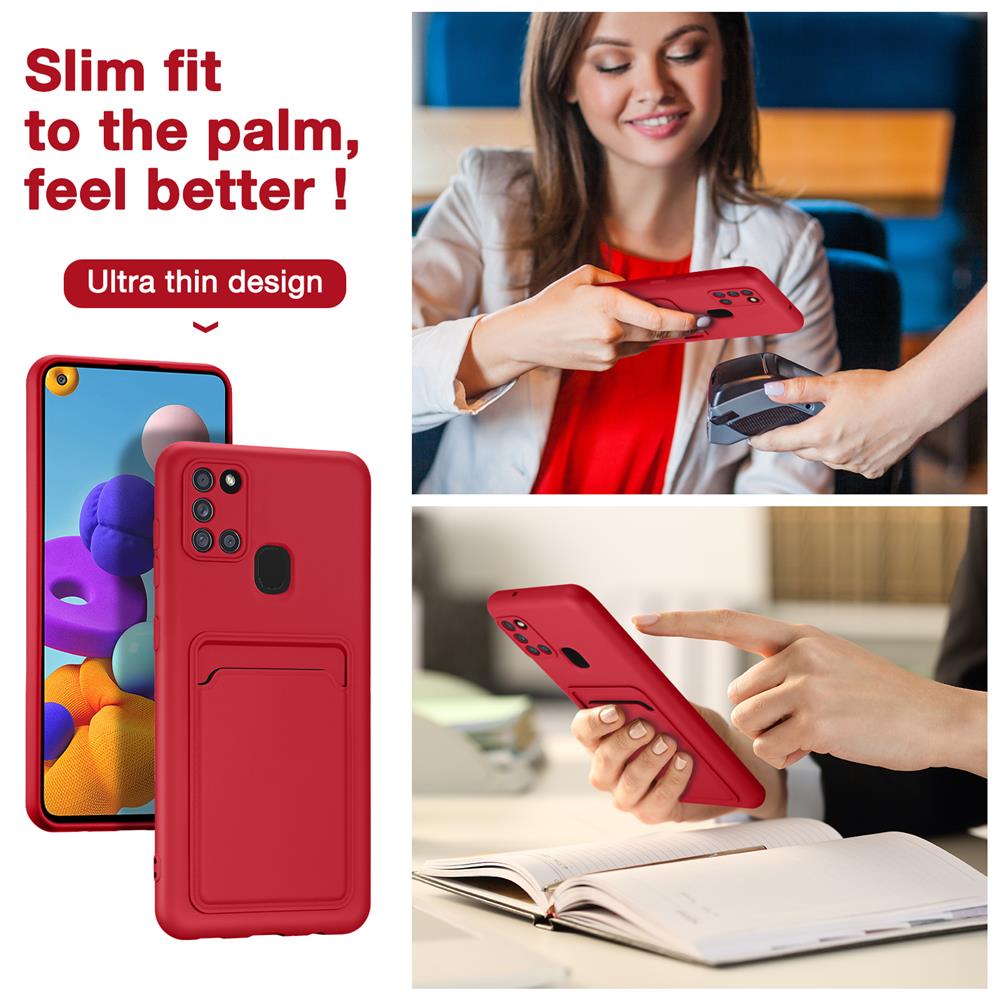 Card Case für Samsung Galaxy A21s in Rot