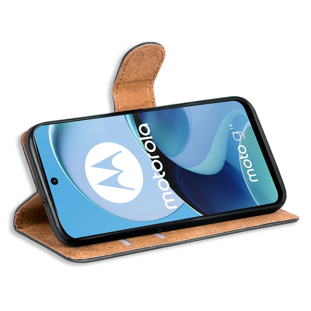 Basic Wallet für Motorola Moto G14 in Schwarz