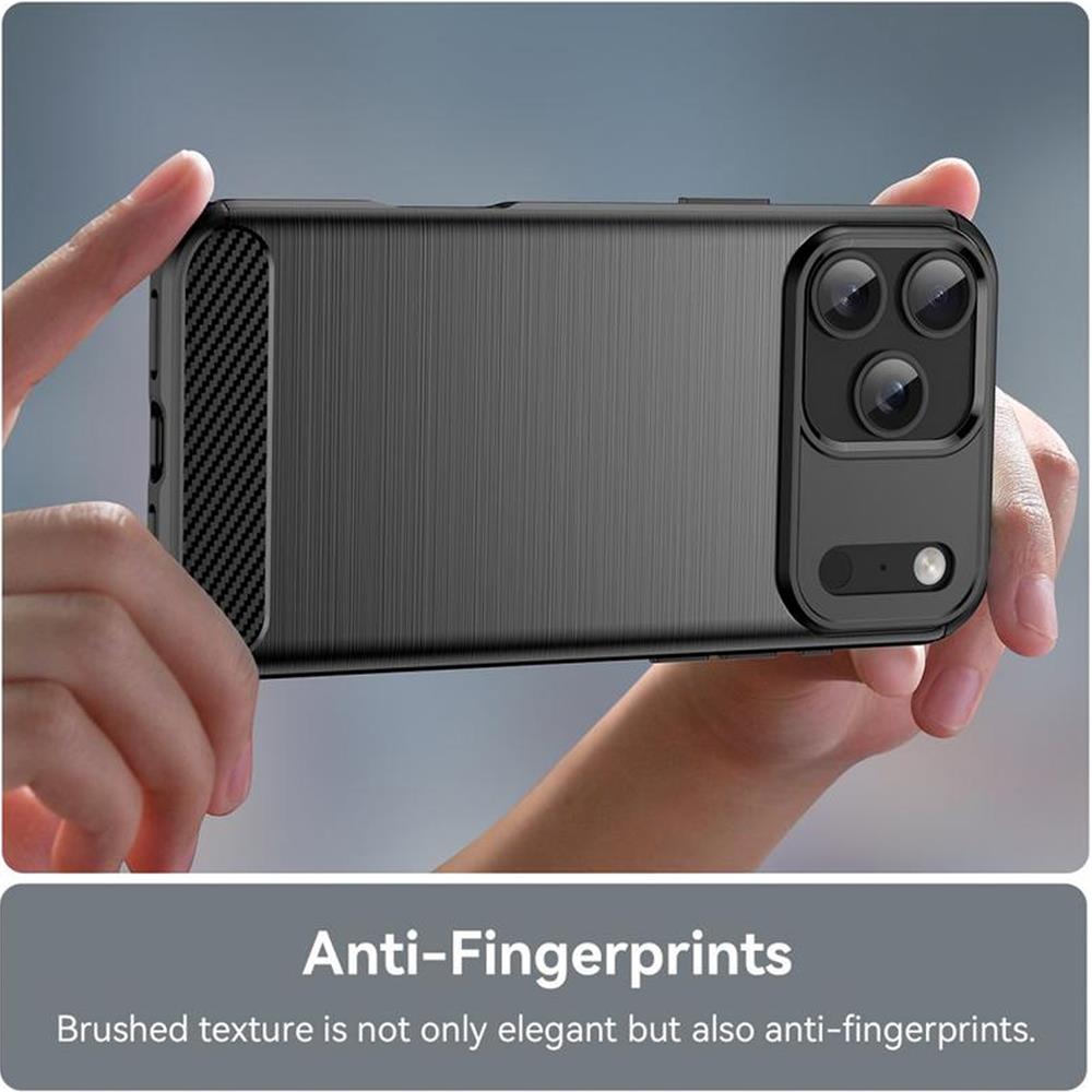 Carbon Brush TPU für Apple iPhone 17 Pro Max in Schwarz