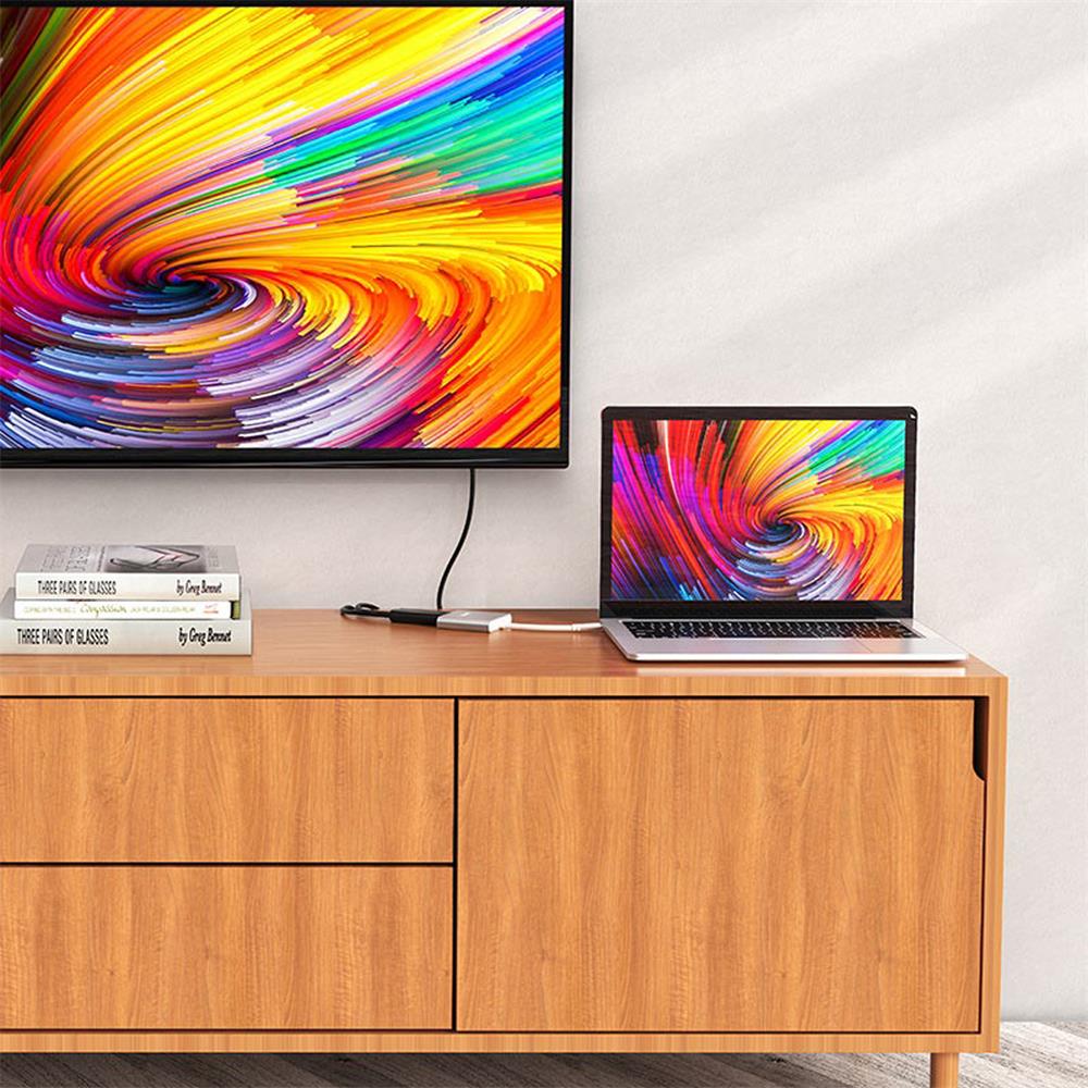 Hoco HB14 Hub Typ C USB 3.0 HDMI in Silber