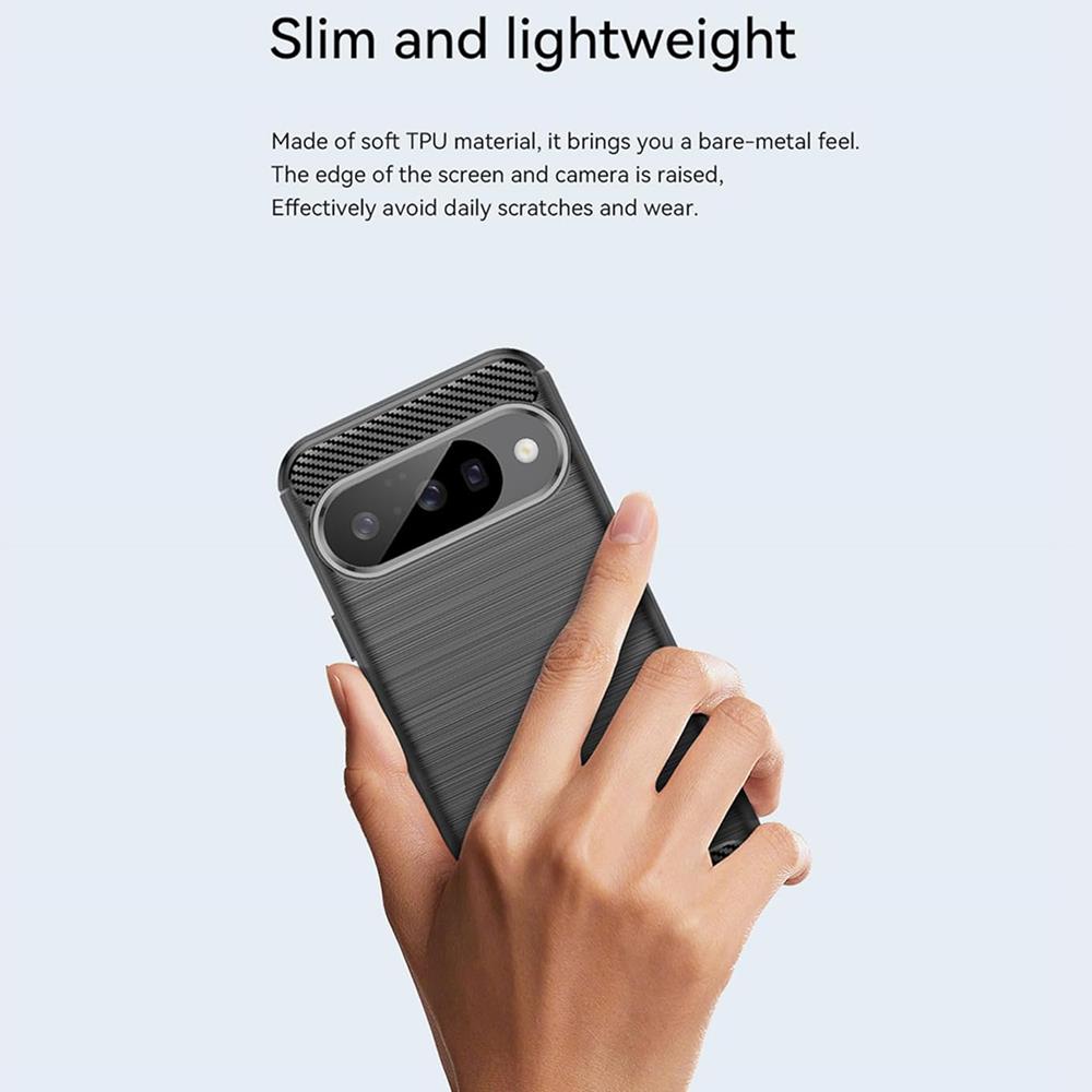 Carbon Brush TPU für Google Pixel 10 in Schwarz
