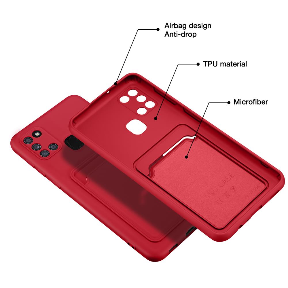 Card Case für Samsung Galaxy A21s in Rot