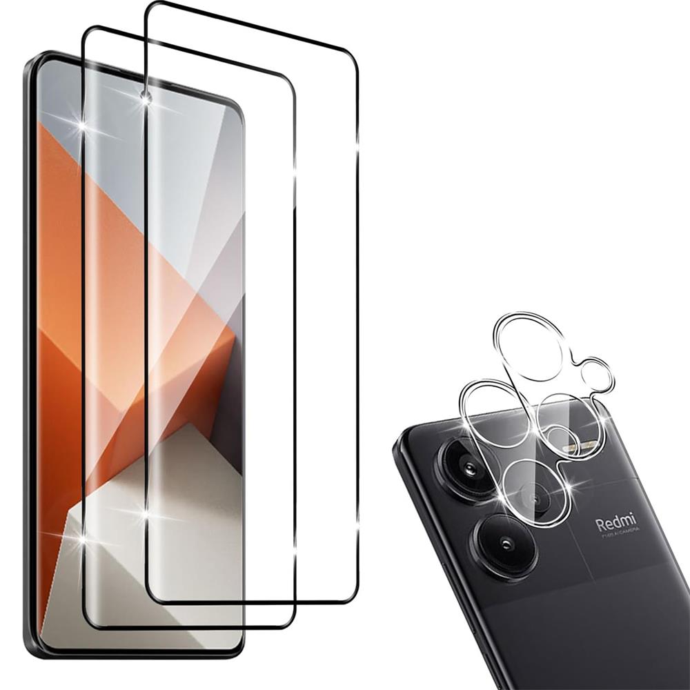 4in1 Glas Set für Xiaomi Redmi Note 13 Pro Plus 5G