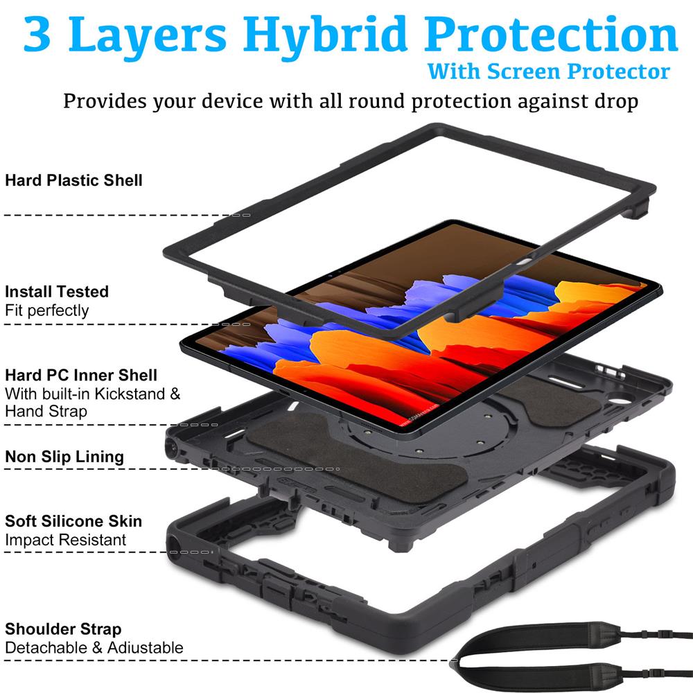 Armor Case für Samsung Galaxy Tab S11 Ultra in Schwarz