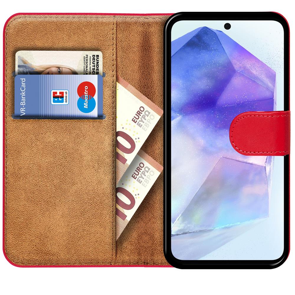 Basic Wallet für Samsung Galaxy A56 5G in Rot