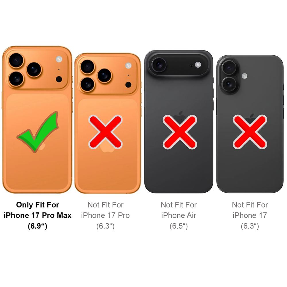 Magnetic Wallet für Apple iPhone 17 Pro Max in Violett