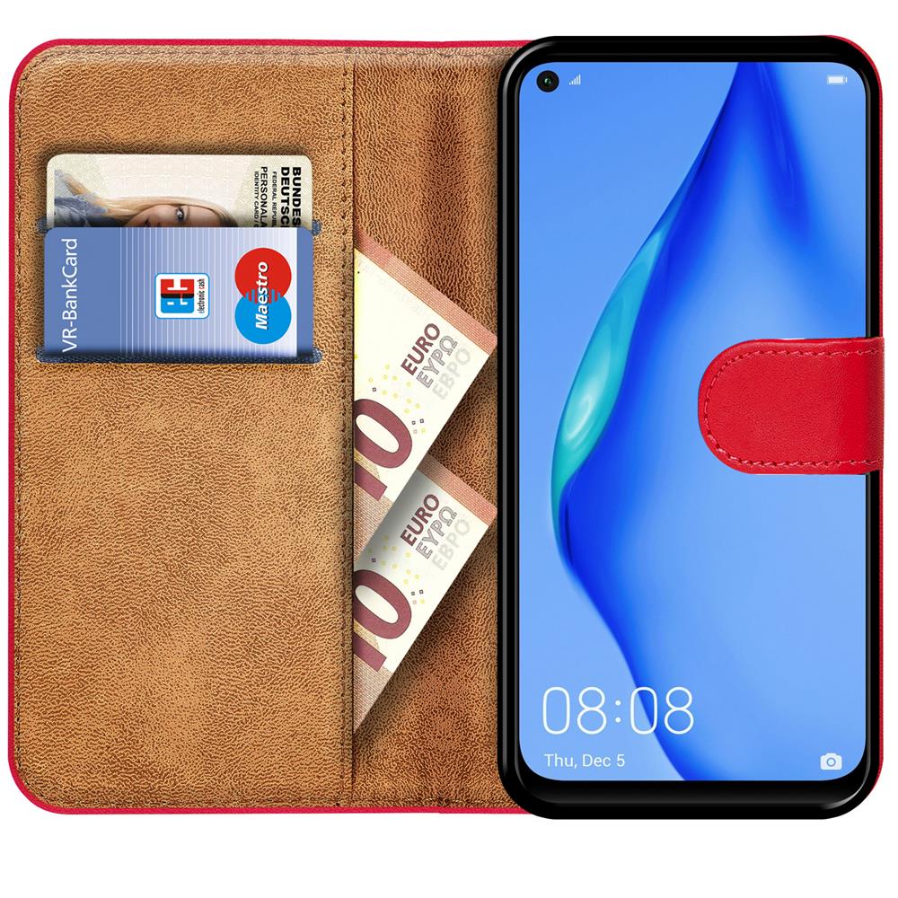 Basic Wallet für Huawei P40 Lite in Rot