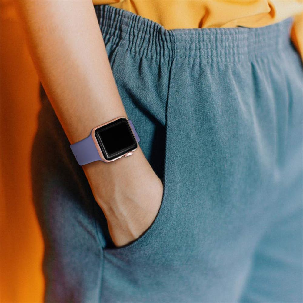 Fitnessarmband TPU für Apple Watch 1-9 - 42/44/45 - Gr. S in Grau