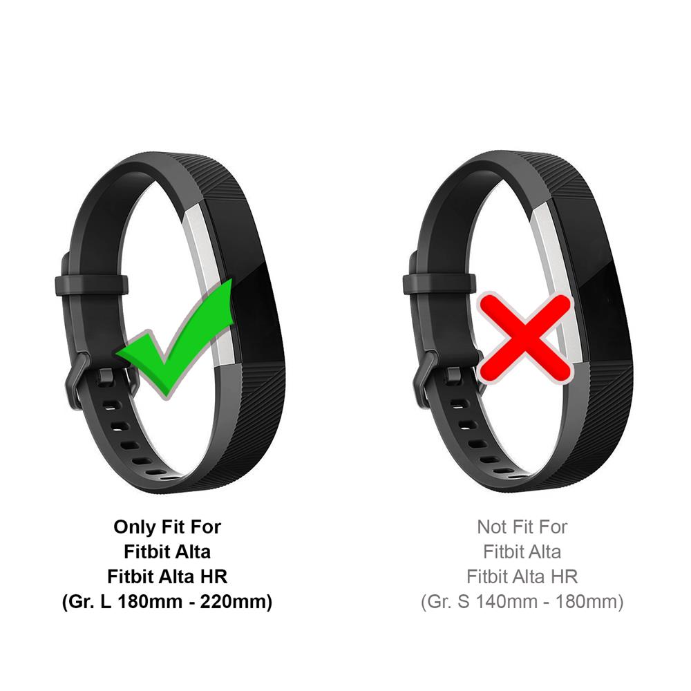 Fitnessarmband TPU für Fitbit Alta / HR - Größe L in Weiss