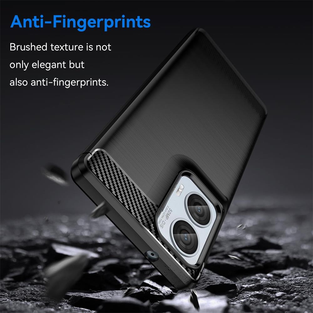 Carbon Brush TPU für Motorola Edge 50 Fusion in Schwarz