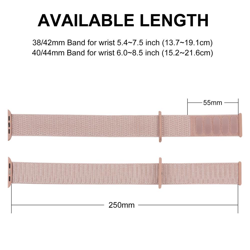 Fitnessarmband Nylon für Apple Watch 1-9 - 42/44/45 in Rosé
