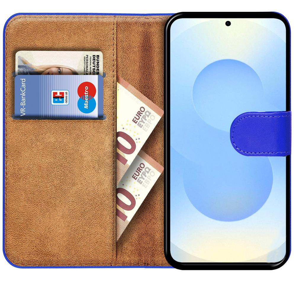 Basic Wallet für Samsung Galaxy S25 Plus in Blau