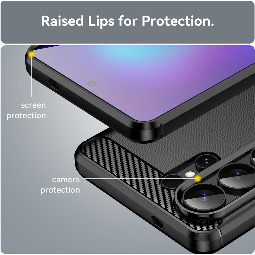 Carbon Brush TPU für Samsung Galaxy S26 Ultra in Schwarz