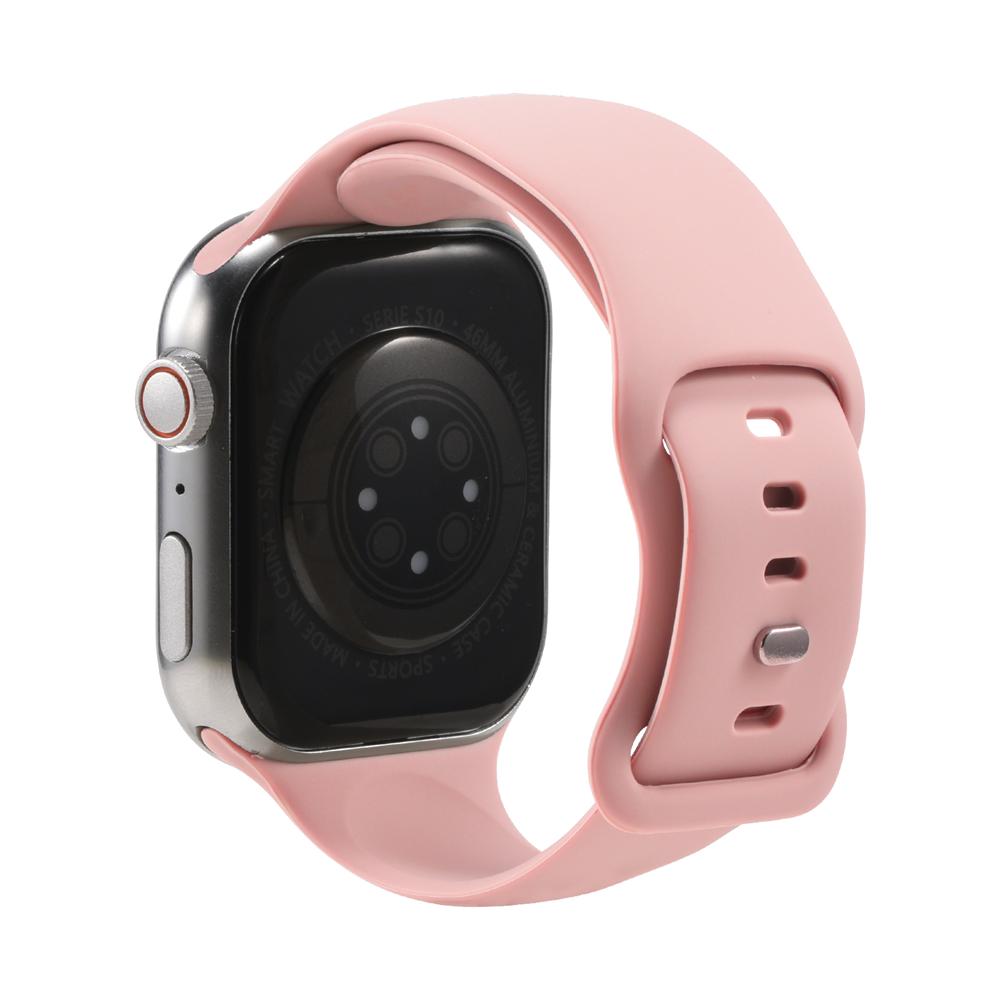 Silikonarmband Butterfly Apple Watch 1-11/SE1-3/Ultra1-3 - 42/44/45/49mm in Hellrosa - Größe L