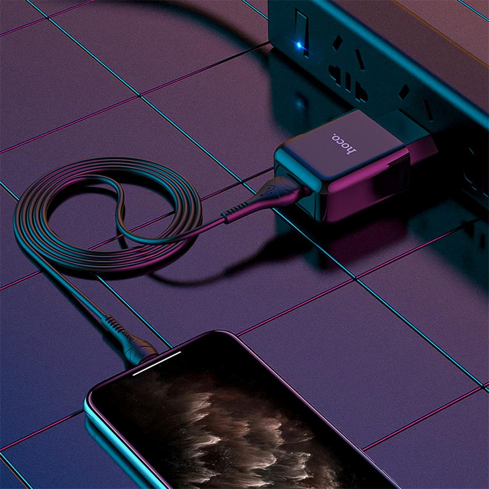 Netz-Ladegerät Hoco - N2 Typ C in Schwarz