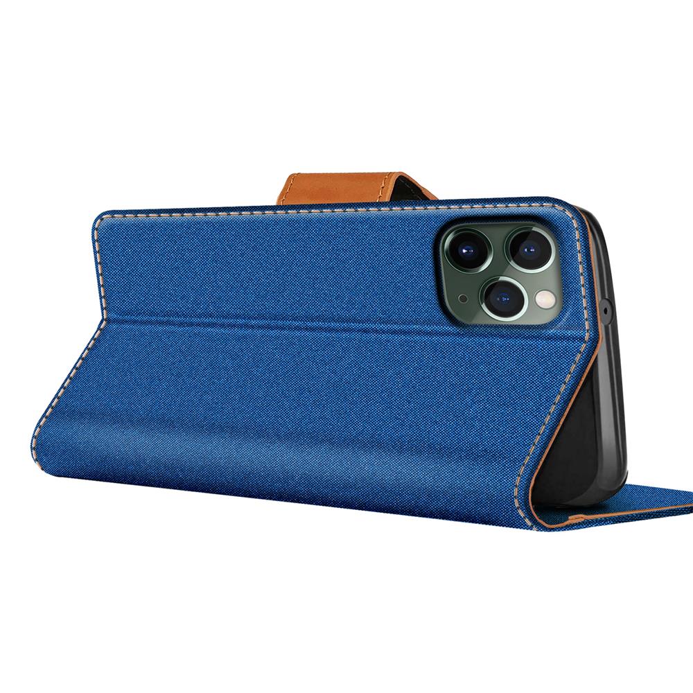 Textil Wallet für Apple iPhone 11 Pro Max in Blau