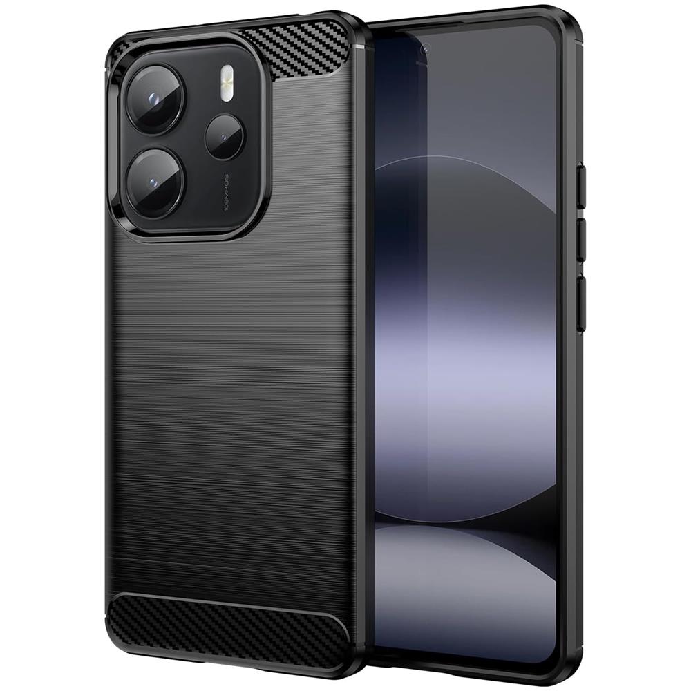 Carbon Brush TPU für Xiaomi Redmi Note 14 (4G) in Schwarz
