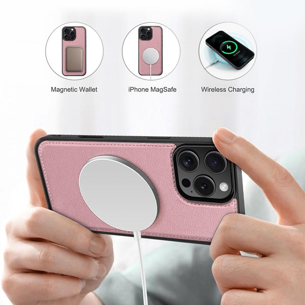 Magnetic Wallet für Apple iPhone 16 Pro Max in Rosegold