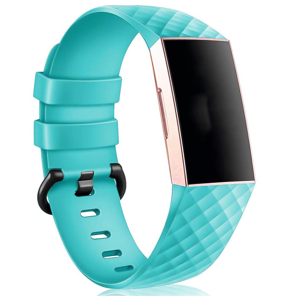 Fitnessarmband TPU für Fitbit Charge 3 / 4 - Größe S in Hellblau