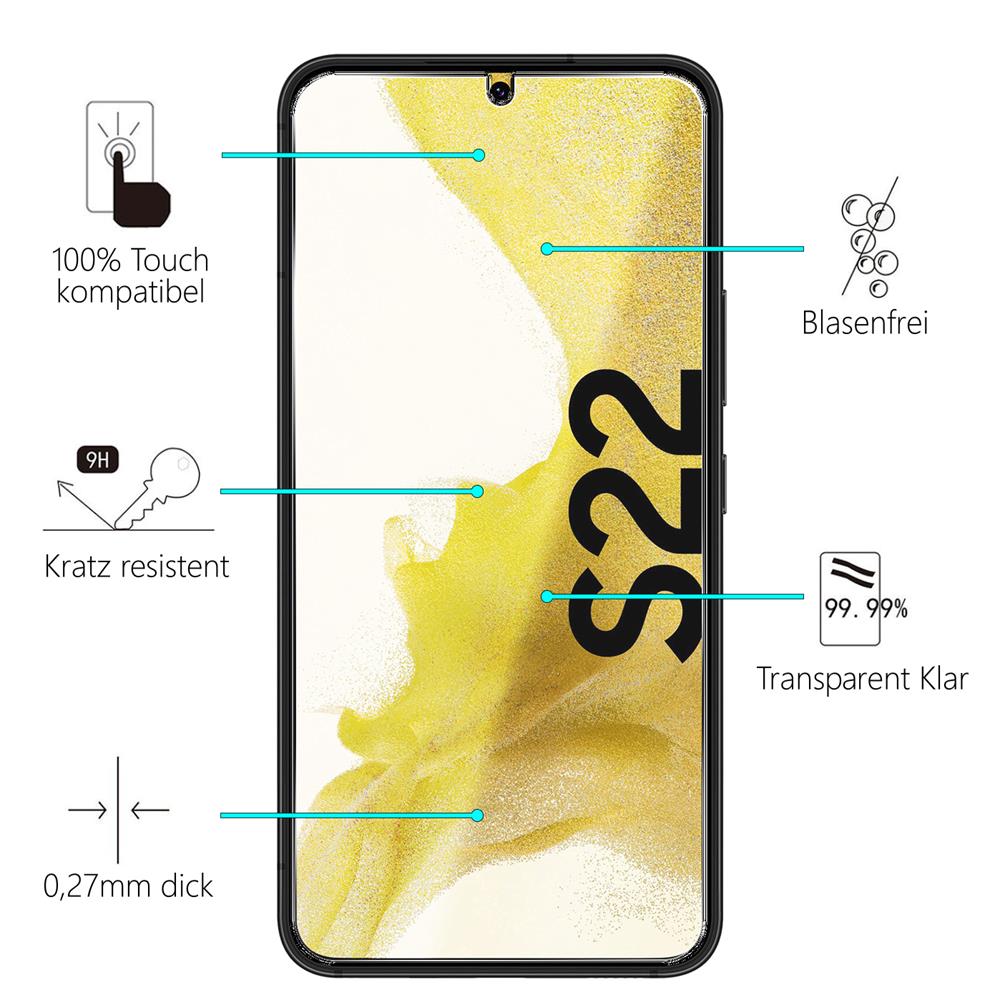 Glas 2in1 für Samsung Galaxy S22