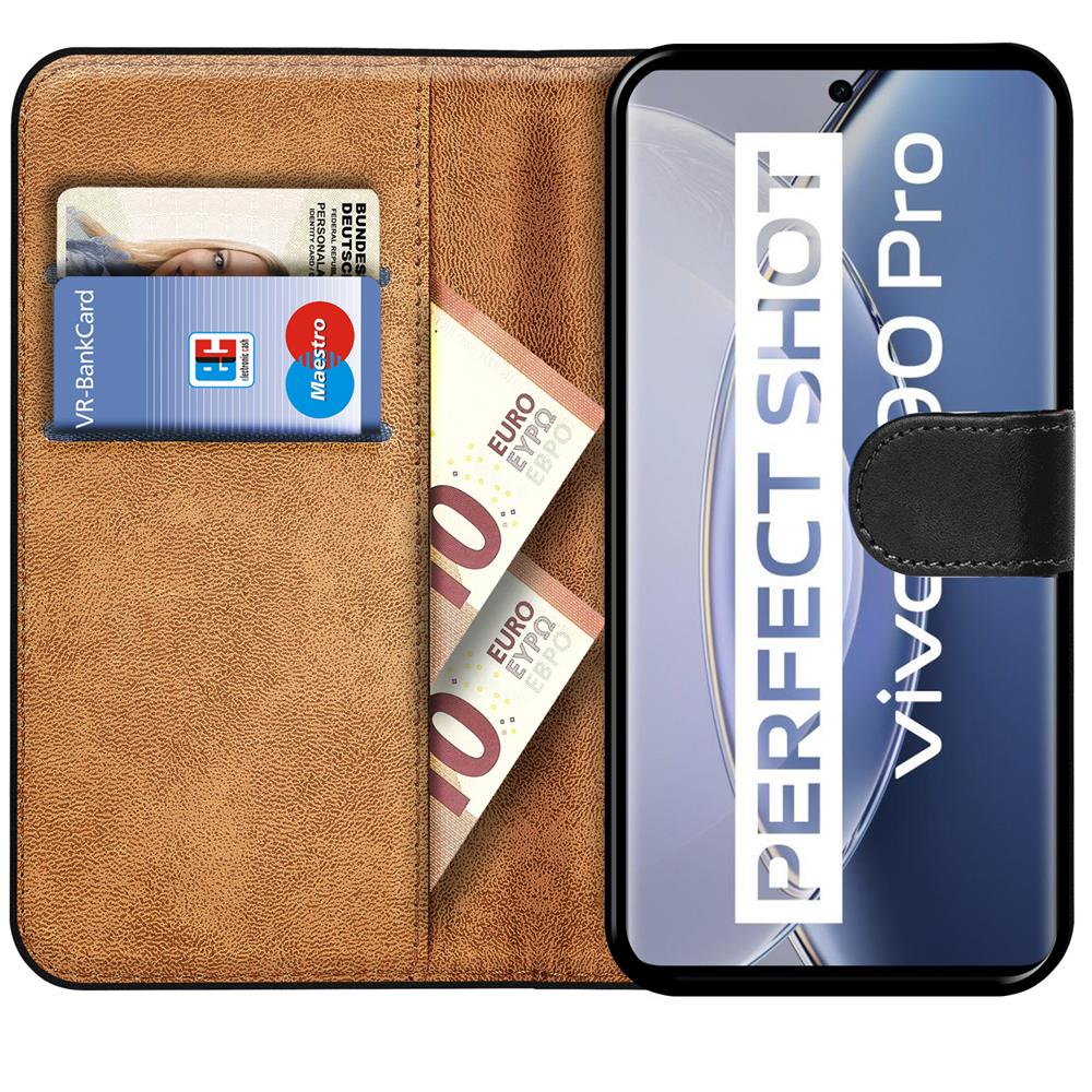 Basic Wallet für Vivo X90 Pro in Schwarz
