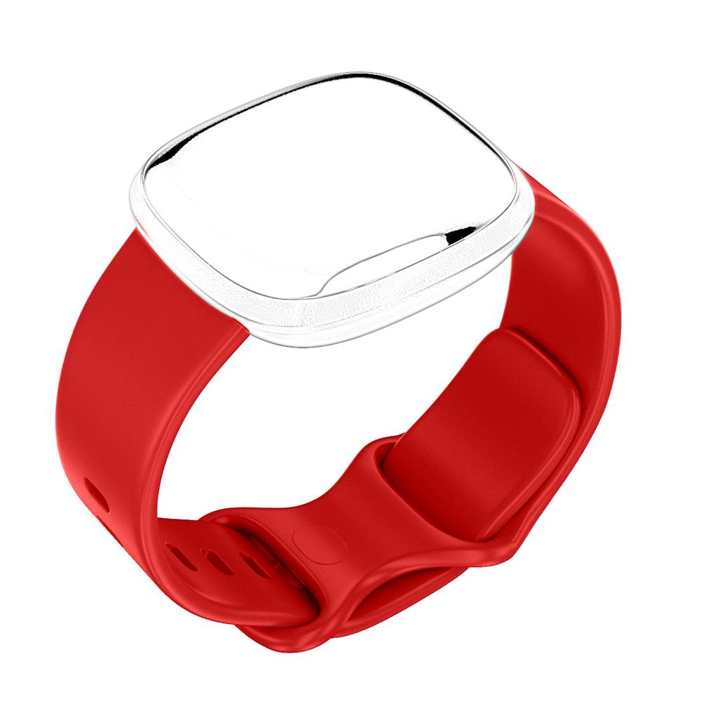 Fitnessarmband TPU für Fitbit Versa 3/4 - Gr.S in Rot