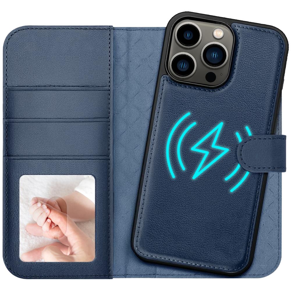 Magnetic Wallet für Apple iPhone 13 Pro in Blau