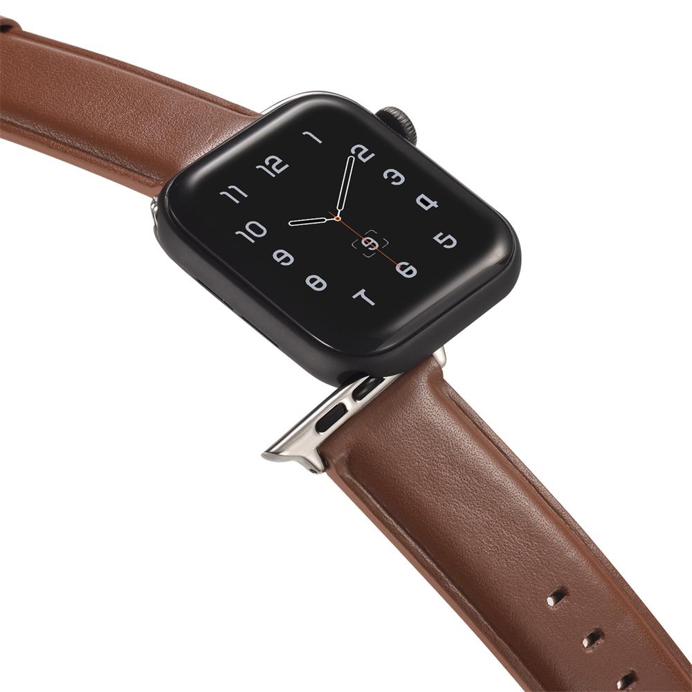 Fitnessarmband LEDER für Apple Watch 1-9 - 42/44/45 Gr. L in Braun