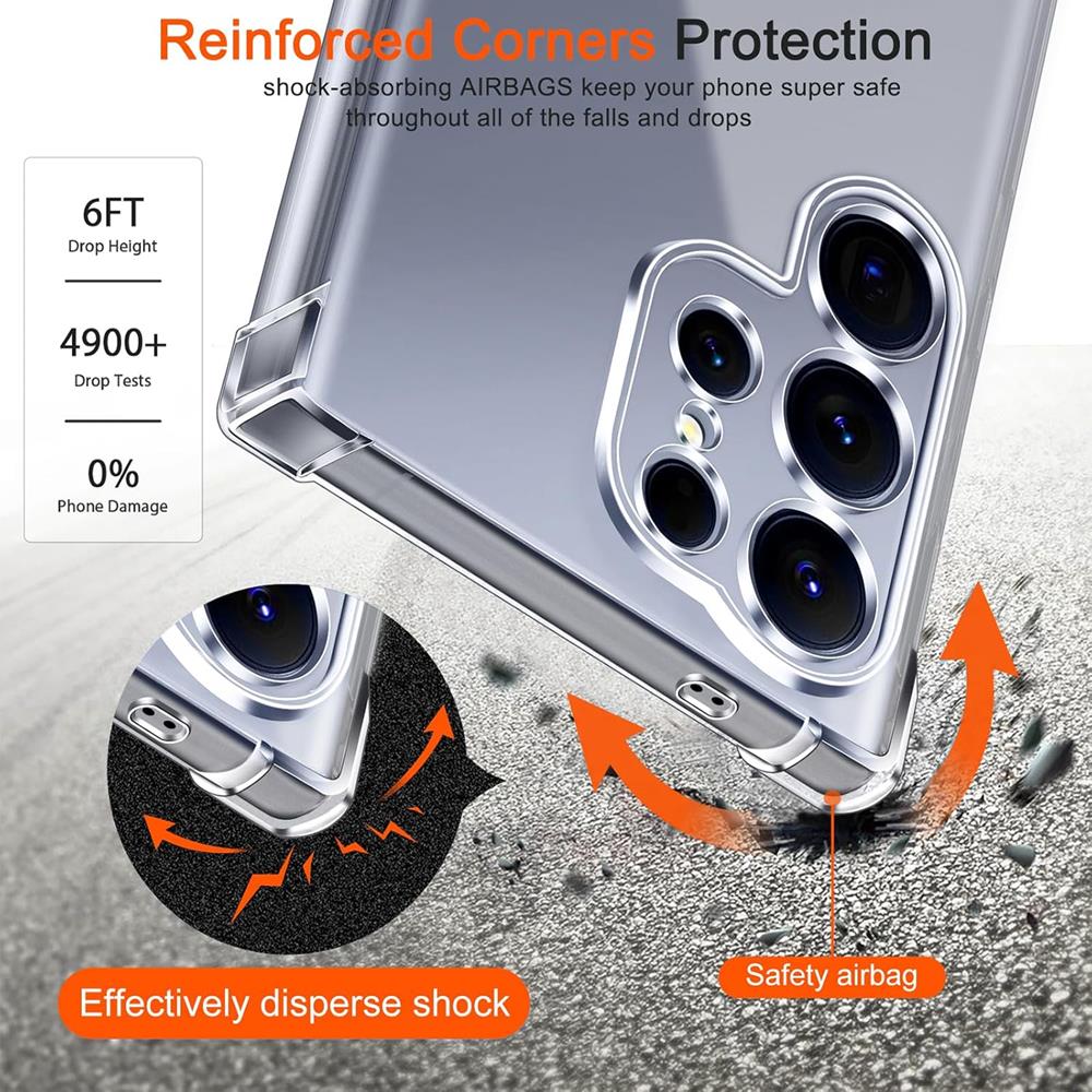 Rugged TPU für Samsung Galaxy S25 Ultra in Transparent