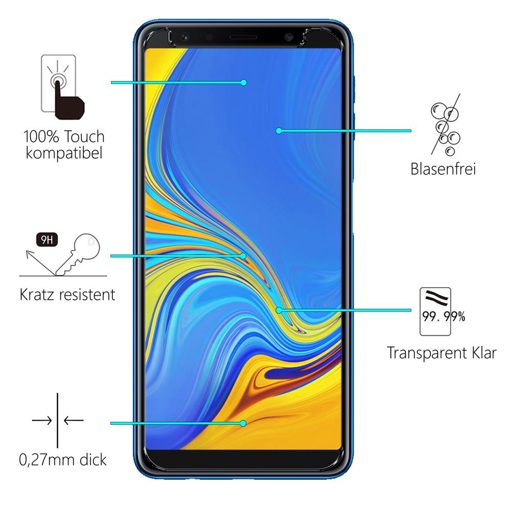 Glas 2in1 für Samsung Galaxy A7 2018