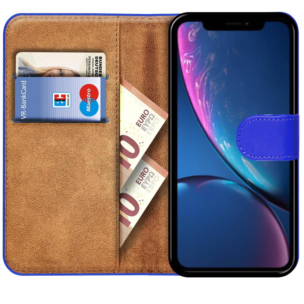 Basic Wallet für Apple iPhone XR in Blau