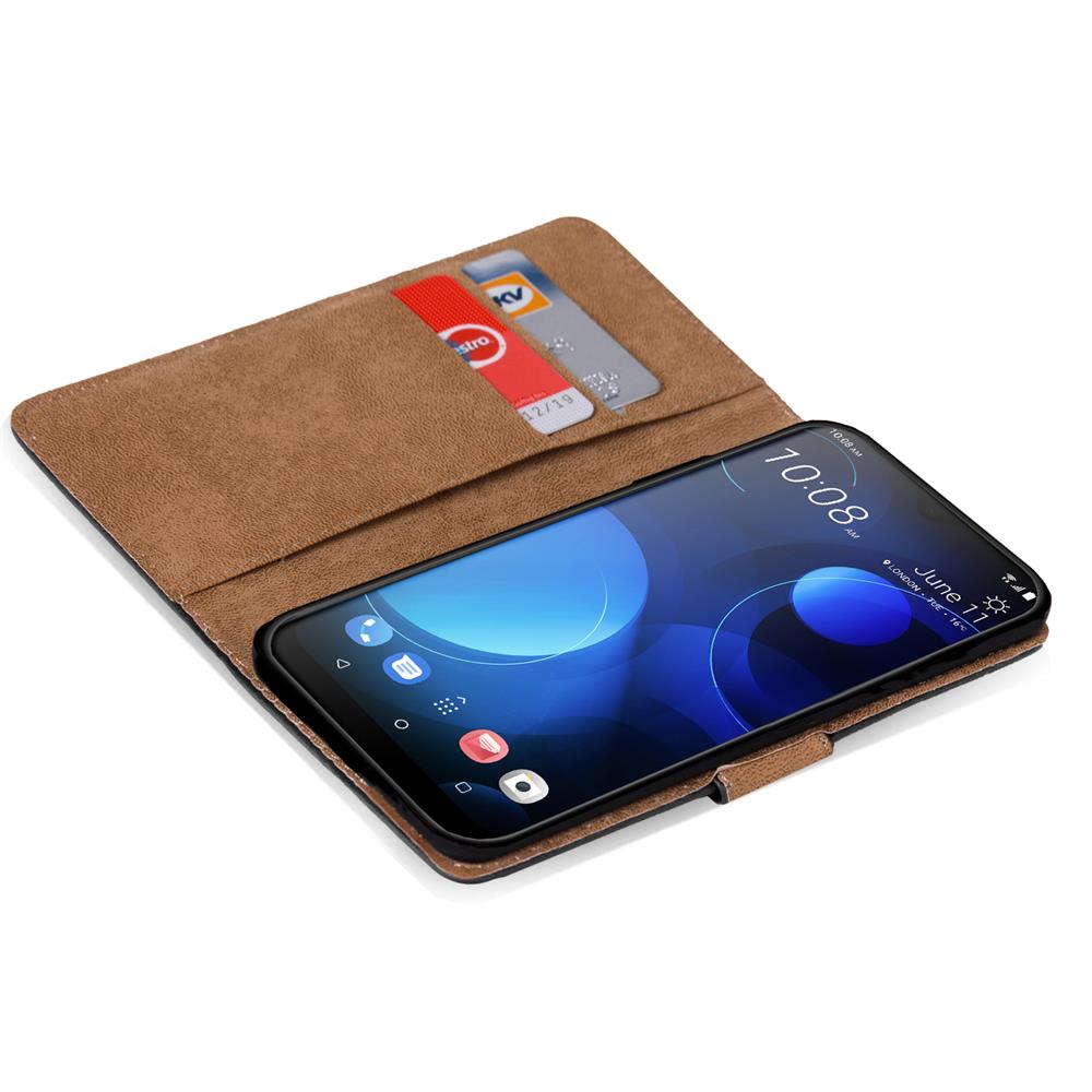 Basic Wallet für HTC Desire 19 Plus in Schwarz