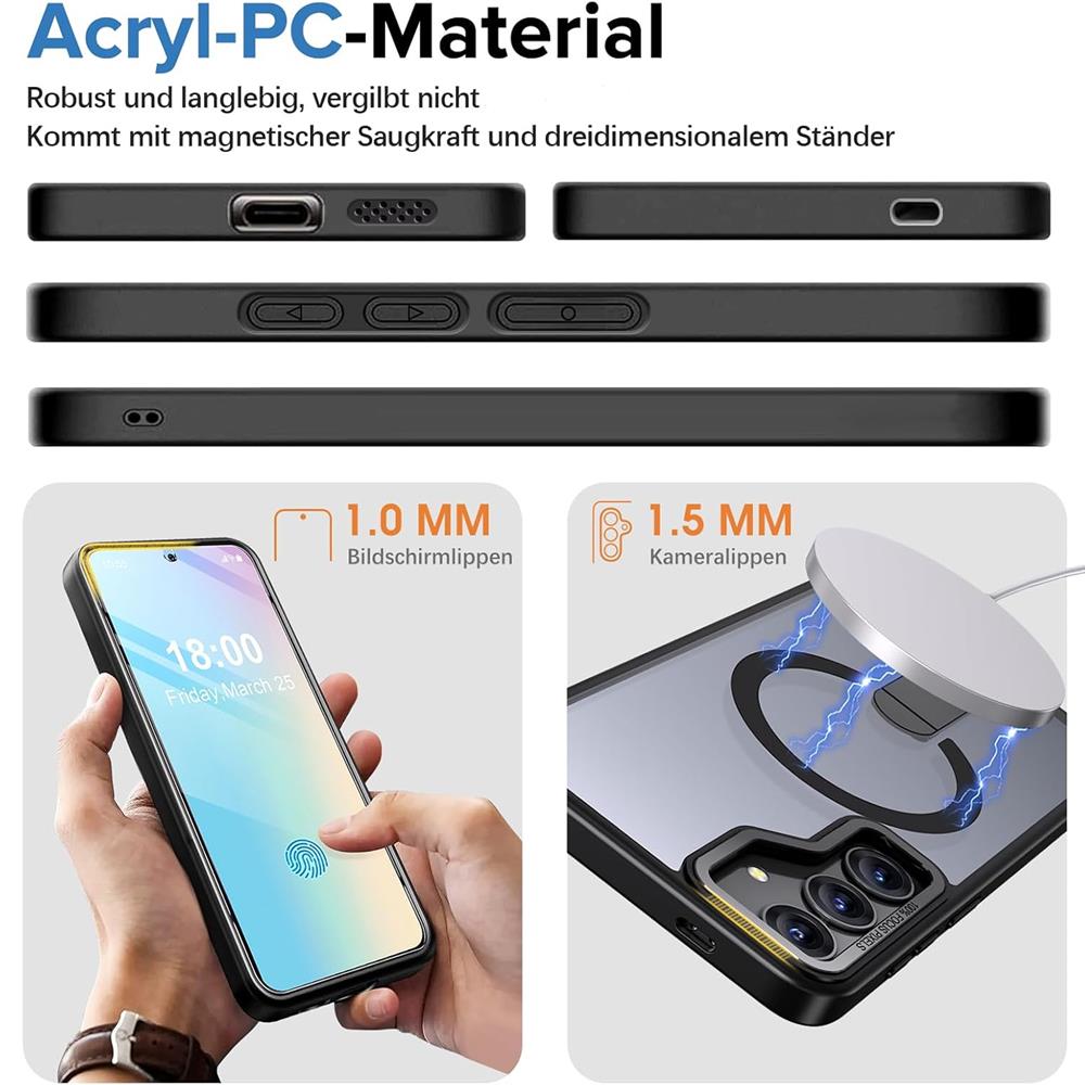 Kickstand TPU für Samsung Galaxy S25 FE in Schwarz