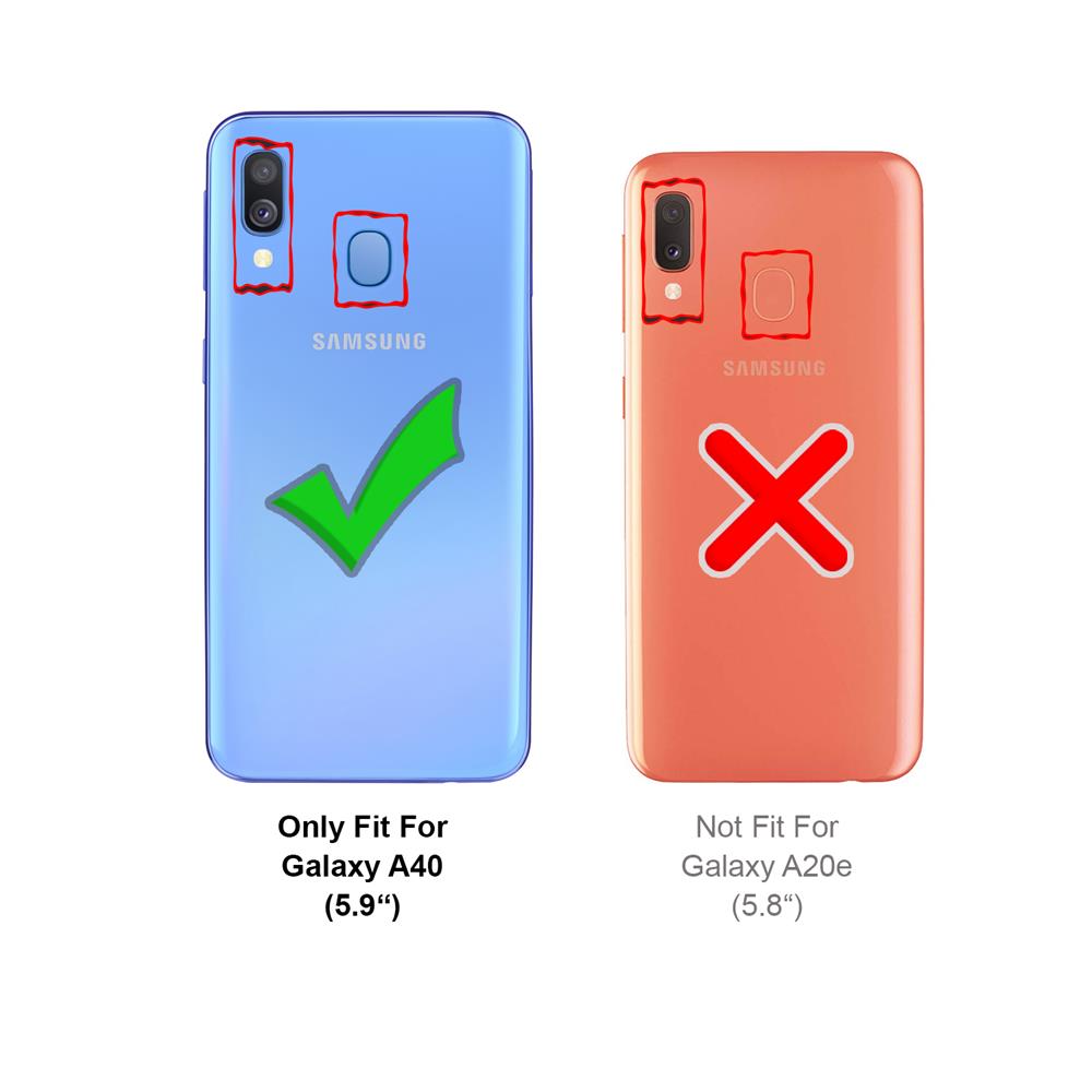 Electroplated Flip für Samsung Galaxy A40 in Rosegold
