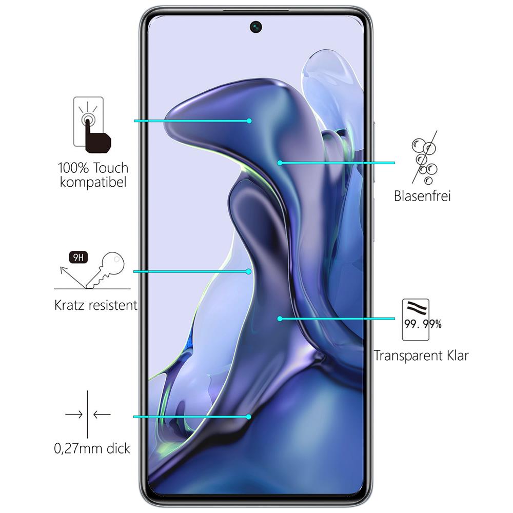 4in1 Glas Set für Xiaomi Mi 11T / Mi 11T Pro
