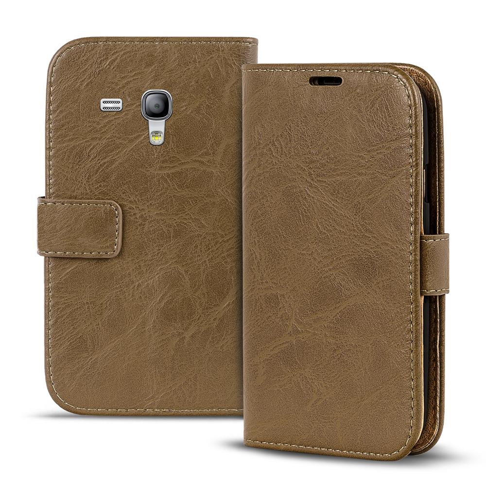 Retro Wallet für Samsung Galaxy S3 Mini in Mocca