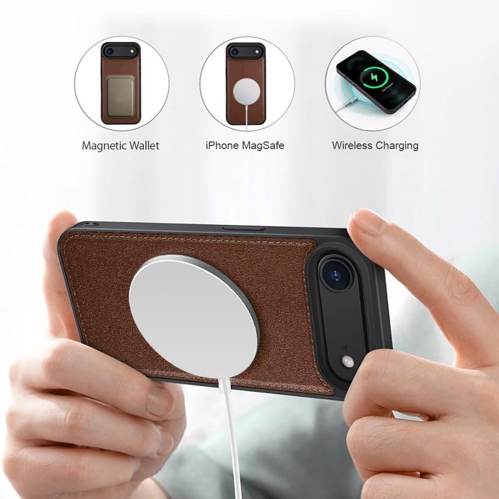 Magnetic Wallet für Apple iPhone Air in Braun