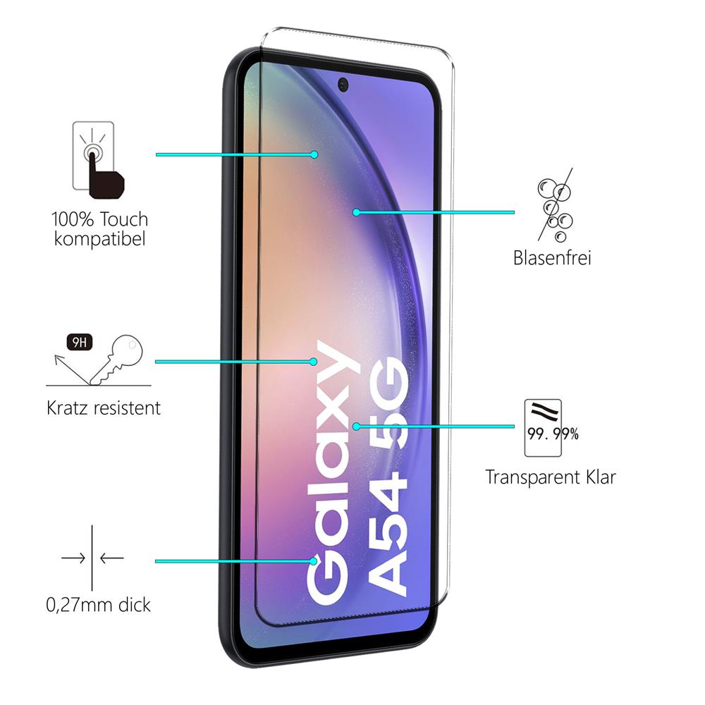 4in1 Glas Set für Samsung Galaxy A54 5G