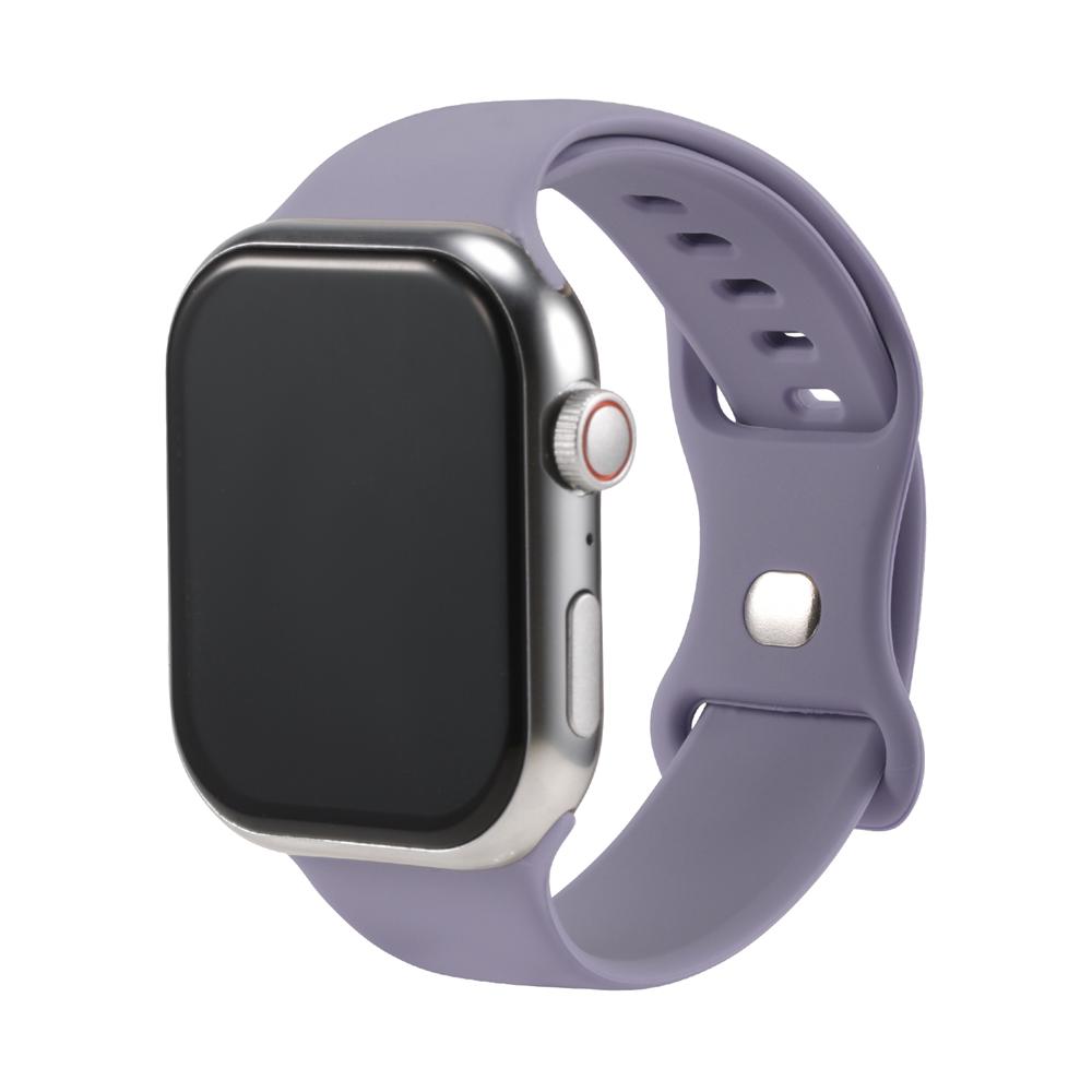 Silikonarmband Butterfly Apple Watch 1-11/SE1-3/Ultra1-3 - 42/44/45/49mm in Lavendelgrau - Größe L