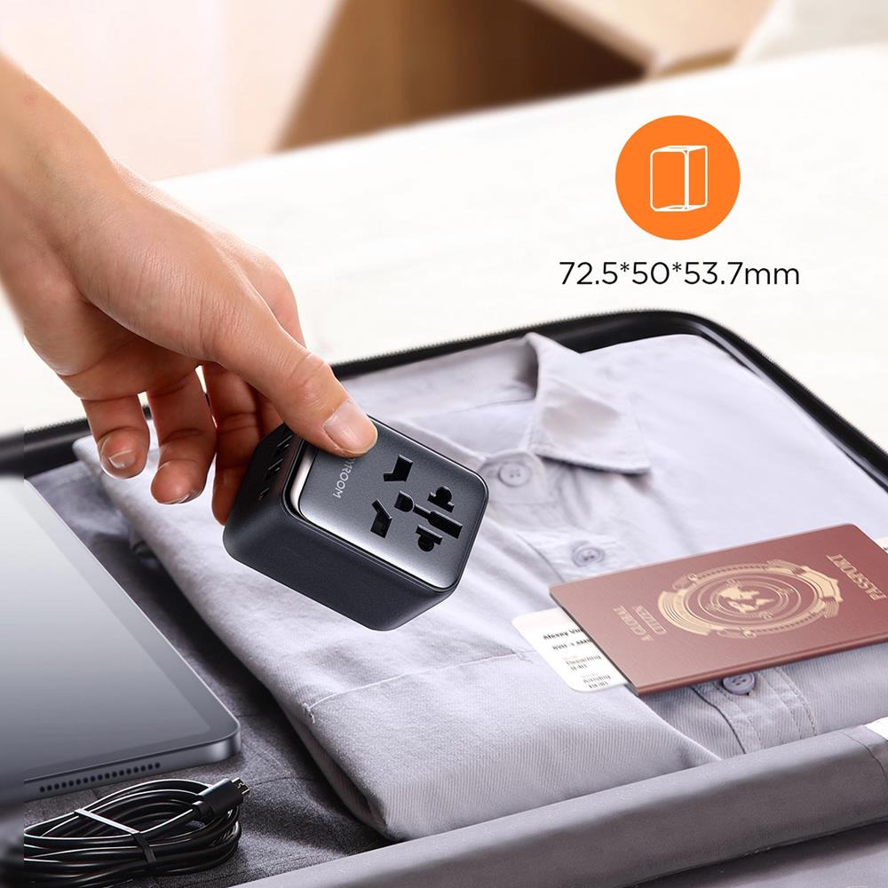 Joyroom Reiseadapter JR-TCW01 in Schwarz