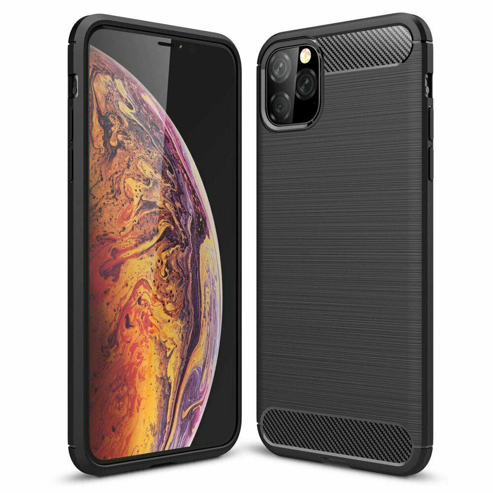 Carbon Brush TPU für Apple iPhone 11 Pro Max in Schwarz