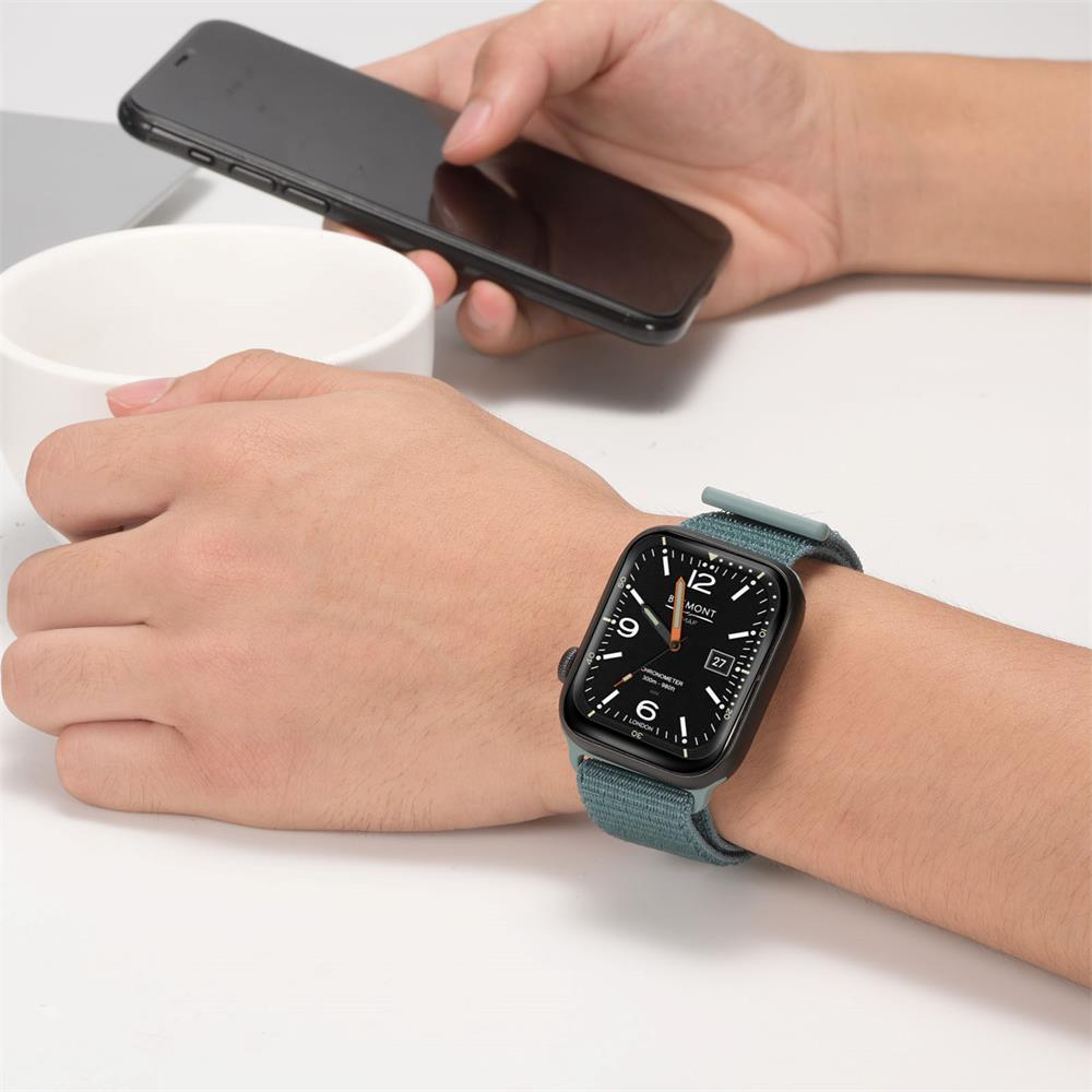 Fitnessarmband Nylon für Apple Watch 1-9 - 42/44/45 in Grün