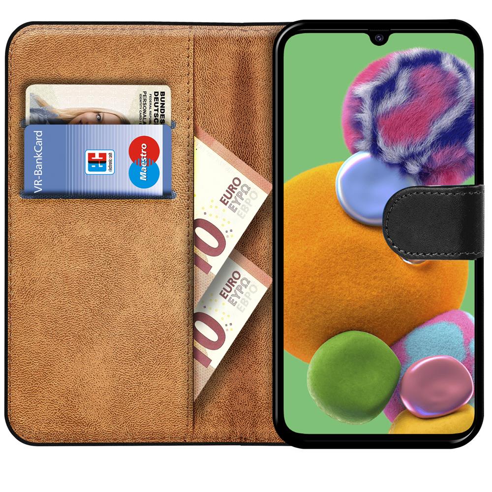 Basic Wallet für Samsung Galaxy A90 5G in Schwarz